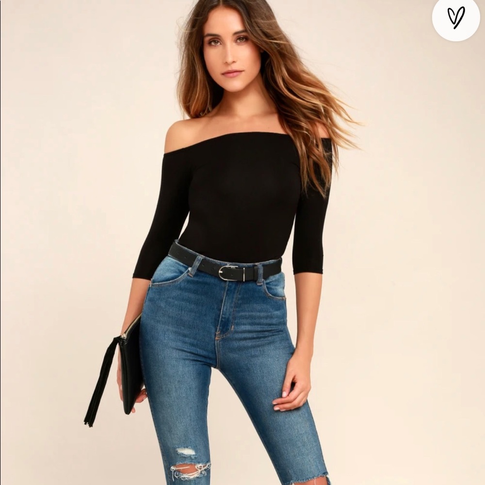 Black Off-The-Shoulder Top